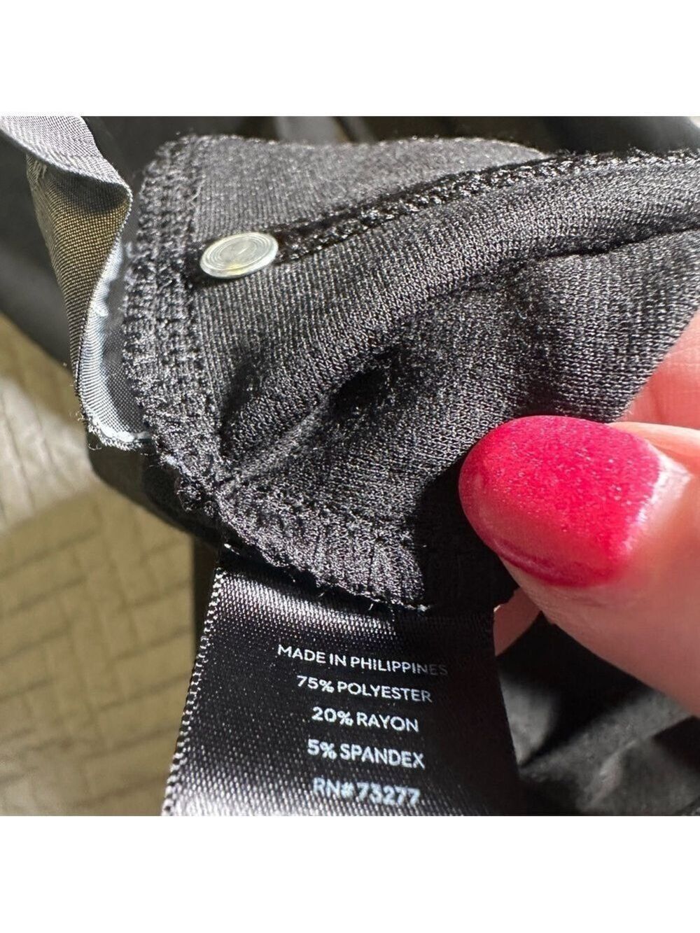Simply Vera Vera Wang Black Chinos Tapered Fit Size 1X - Picture 4 of 5